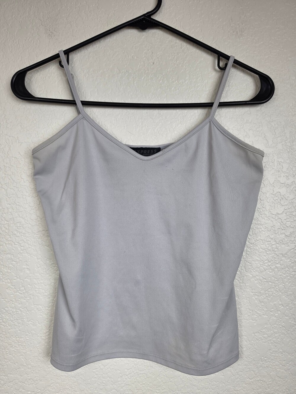 Express Women's Light Gray Polyester Camisole Tank Top Small